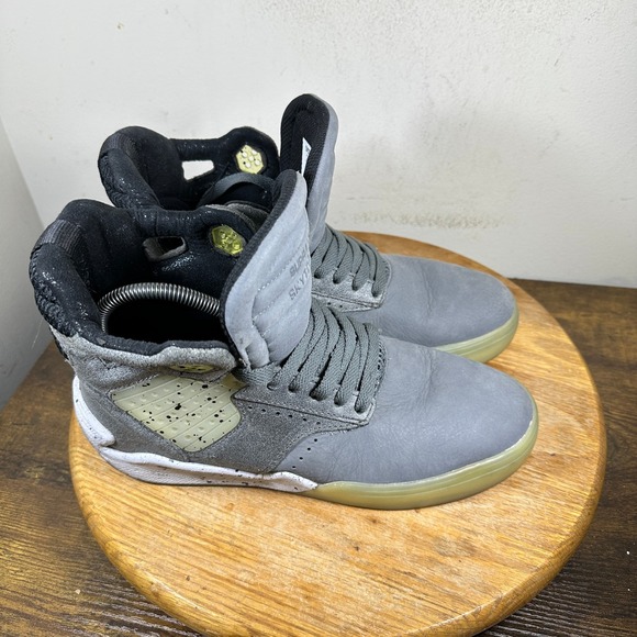 Supra Skytop Mens Grey High Top Skate Shoes S99009 Size 8